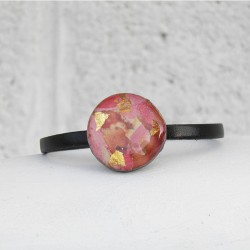 Bracelet fermoir aimant-  Granit Rose